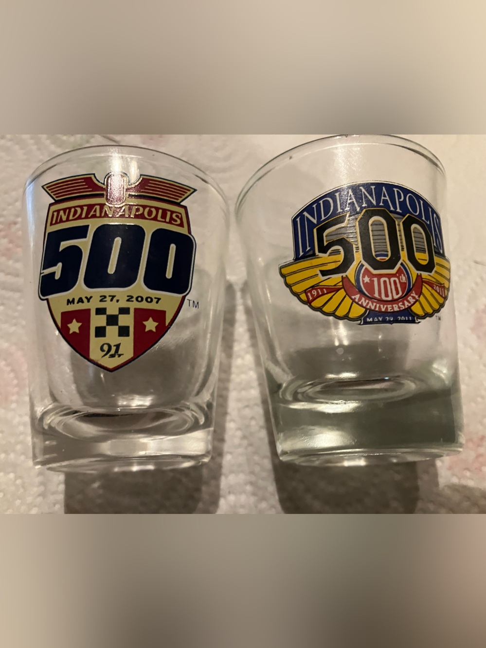 Vintage Indianapolis 500 shot glasses